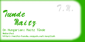 tunde maitz business card